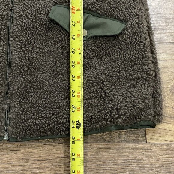 Sundance Catalog Vest Womens Small‎ Brown Sherpa Jacket Zip Pockets Bohemian - Picture 11 of 11